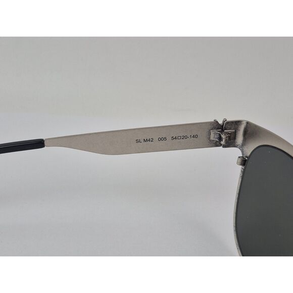Saint Laurent SL M42 005 Matte Silver Grey Sunglasses